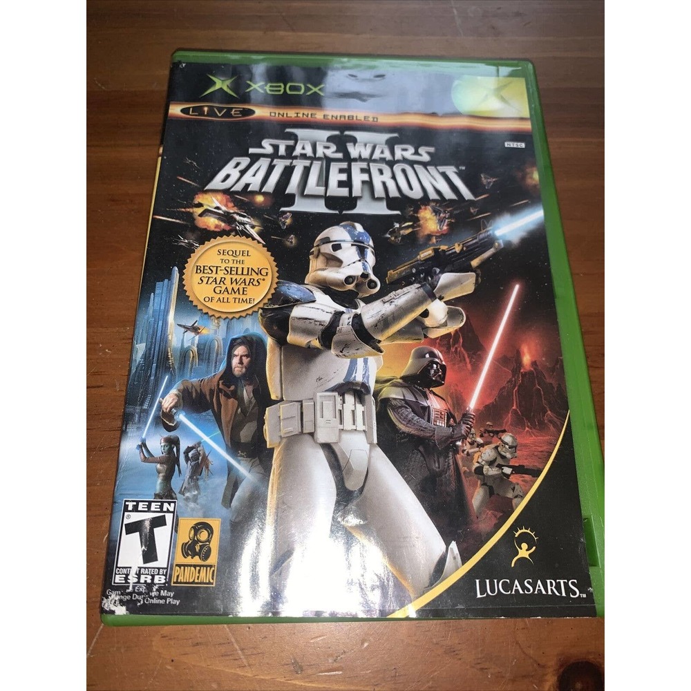 Star Wars Battlefront II 2 Original Microsoft Xbox Video Game Complete Tested